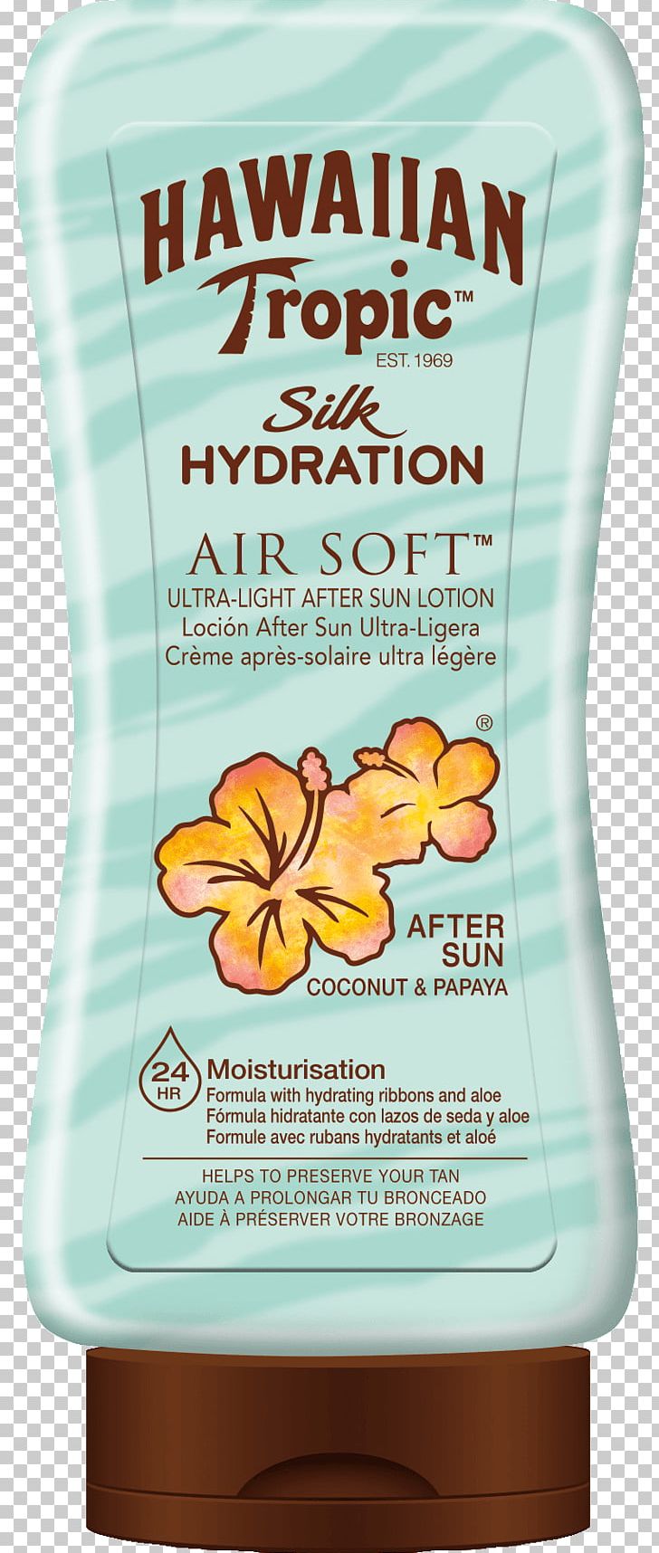 Sunscreen Hawaiian Tropic Silk Hydration After Sun Lotion Lip Balm PNG, Clipart, Aloe Vera, Cream, Hawaiian Tropic, Lip Balm, Lotion Free PNG Download