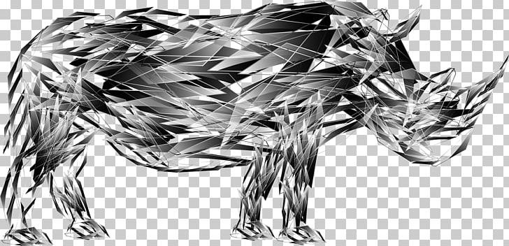 Rhinoceros 3D Euclidean PNG, Clipart, Abstract, Animal, Animals, Black And White, Cartoon Rhino Free PNG Download