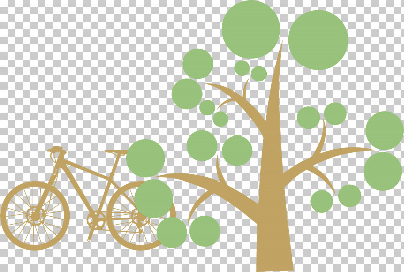 Leaf Plant Stem Cartoon Green Tree PNG, Clipart, Bicycle, Bike, Cartoon, Flower, Green Free PNG Download
