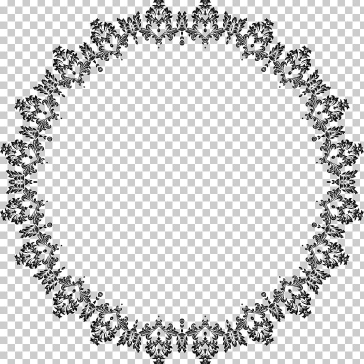 Black And White Ornament Decorative Arts Floral Design PNG, Clipart, Art, Black, Black And White, Body Jewelry, Circle Free PNG Download