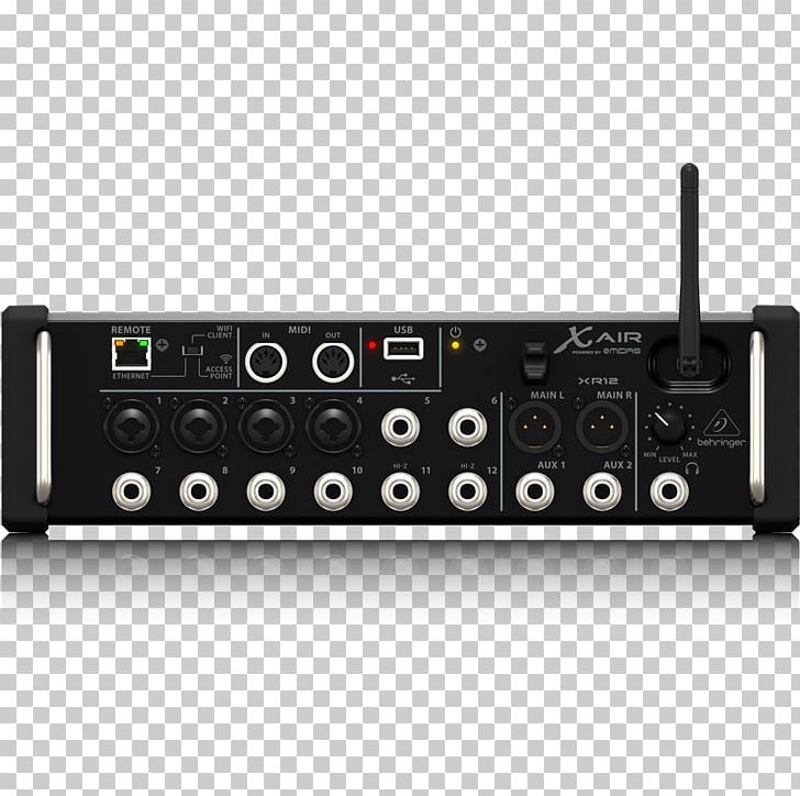 Behringer X Air XR12 Digital Mixing Console Audio Mixers Behringer X Air XR18 PNG, Clipart, Audio, Audio Control Surface, Audio Equipment, Audio Mixers, Electronic Device Free PNG Download