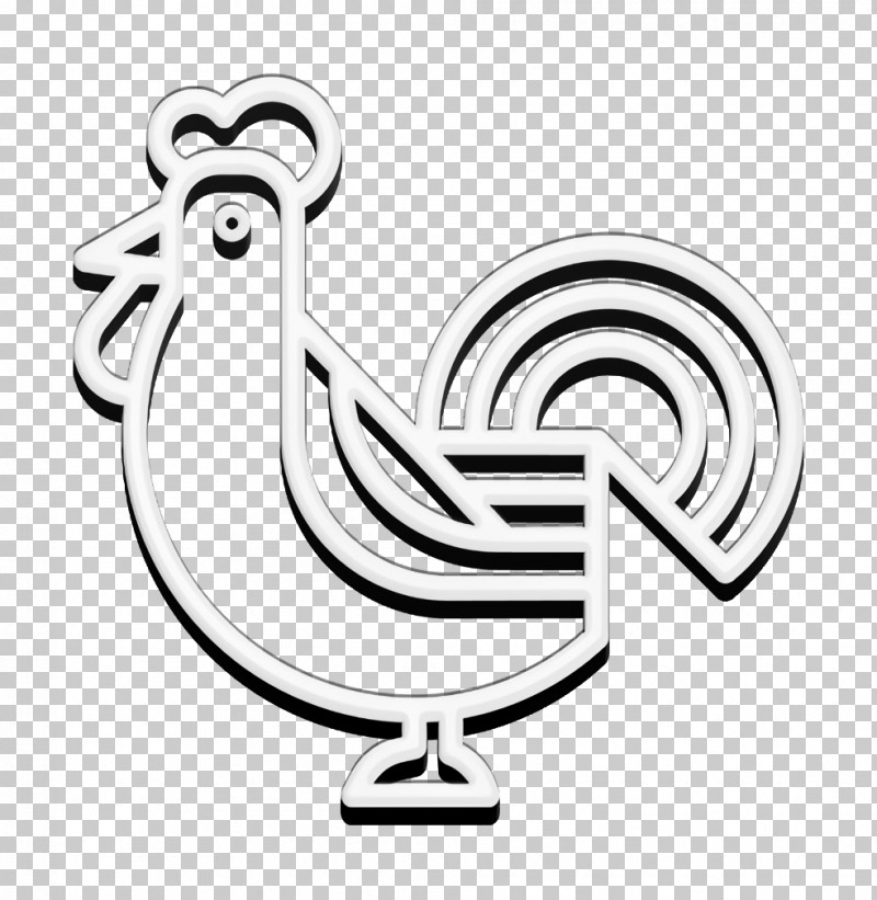 Chicken Icon Restaurant Icon PNG, Clipart, Beak, Black, Black And White, Chicken, Chicken Icon Free PNG Download