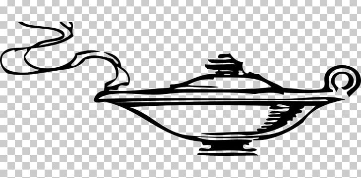 Genie Aladdin Oil Lamp PNG, Clipart, Aladdin, Automotive Lighting, Black And White, Cartoon, Cookware And Bakeware Free PNG Download