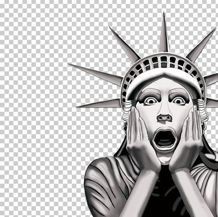 Statue Of Liberty PNG, Clipart, Black And White, Building, Cartoon, Comics, Face Free PNG Download