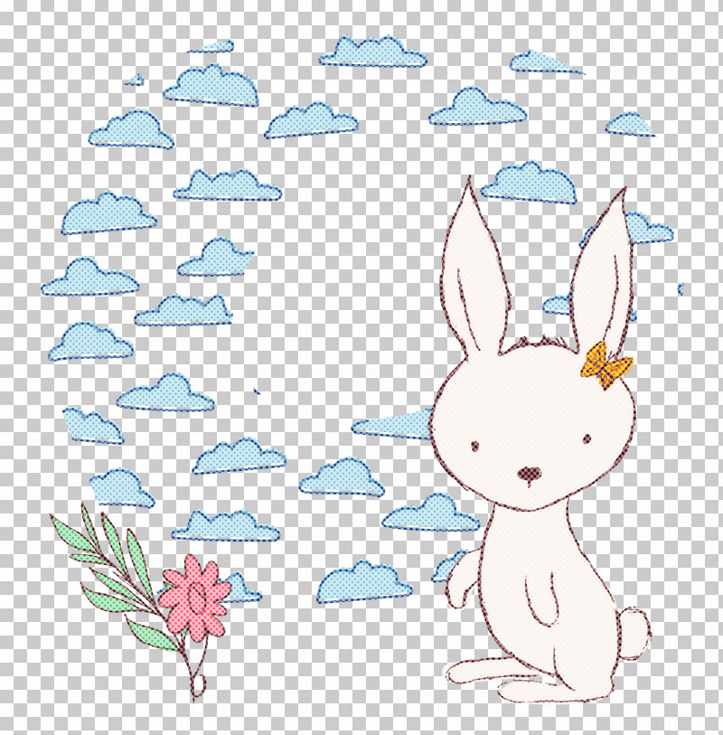 Easter Bunny PNG, Clipart, Cartoon, Cartoon Rabbit, Cute Rabbit, Easter Bunny, Flower Free PNG Download