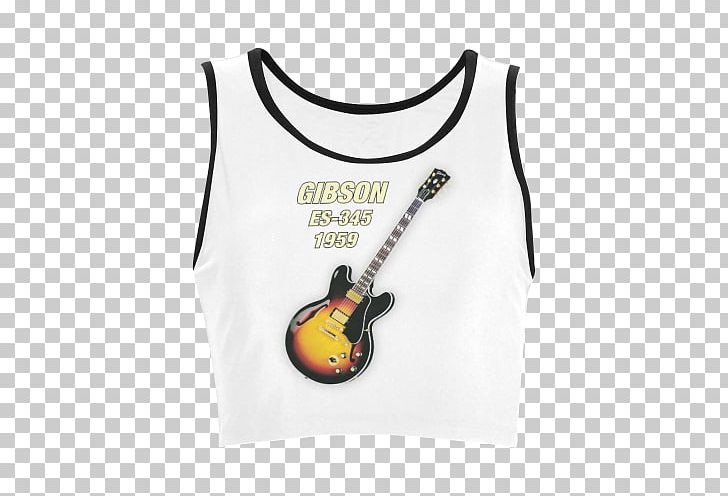 T-shirt Guitar Sleeveless Shirt Gibson ES-335 Outerwear PNG, Clipart, Brand, Clothing, Crop, Crop Top, Gibson Brands Inc Free PNG Download