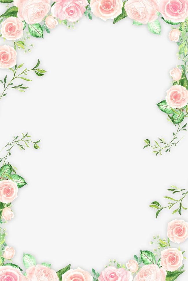 Romantic Pink Flower Border PNG, Clipart, Border, Border Clipart, Flower Clipart, Flowers, Flowers Border Free PNG Download