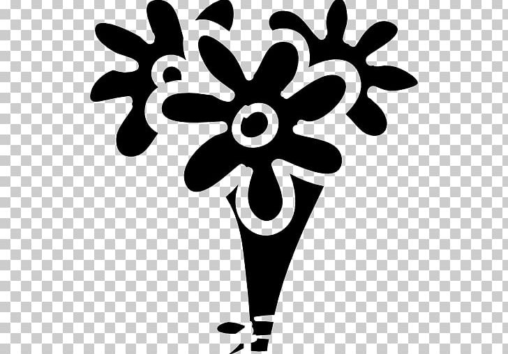 Flower Bouquet Cut Flowers Wedding Computer Icons PNG, Clipart, Black, Black And White, Computer Icons, Cut Flowers, Encapsulated Postscript Free PNG Download