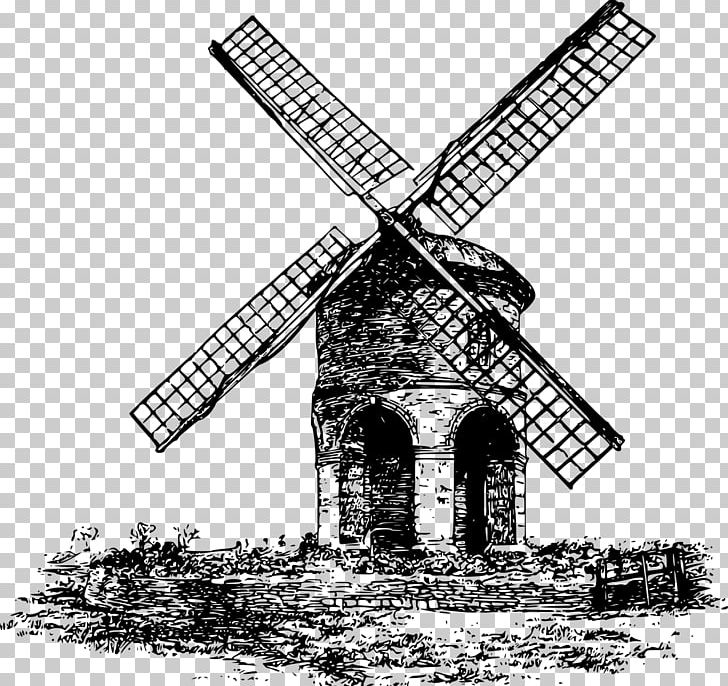 Windmill PNG, Clipart, Artwork, Black And White, Building, Chimney, Clip Art Free PNG Download