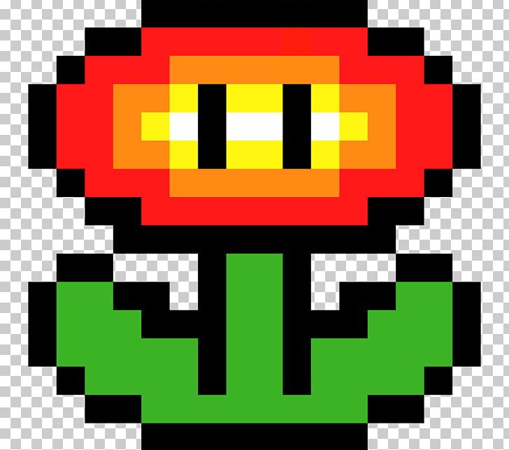 Pixel Art Super Mario Fire Flower - Reverasite