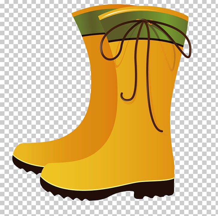 Boots Outdoor Shoe Yellow Flowers PNG, Clipart, Adobe Illustrator, Boot, Boots, Clip Art, Clothing Free PNG Download
