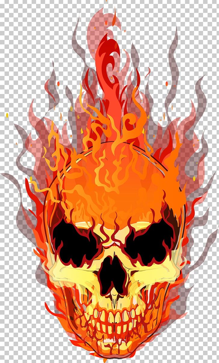 Skull T-shirt Fire Flame PNG, Clipart, Art, Bone, Combustion, Fictional Character, Flame Free PNG Download