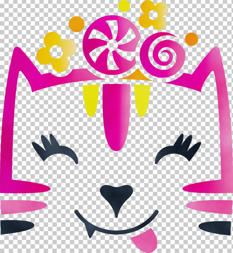 Pink Magenta Smile PNG, Clipart, Cute Cat, Magenta, Paint, Pink, Smile Free PNG Download
