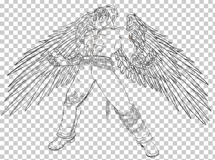 Jin Kazama Drawing Devil Jin Tekken Sketch PNG, Clipart, Angel, Arm, Art, Artwork, Beak Free PNG Download
