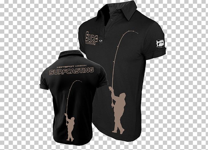 T-shirt Polo Shirt Surf Fishing Jersey PNG, Clipart, Active Shirt, Black, Brand, Clothing, Collar Free PNG Download