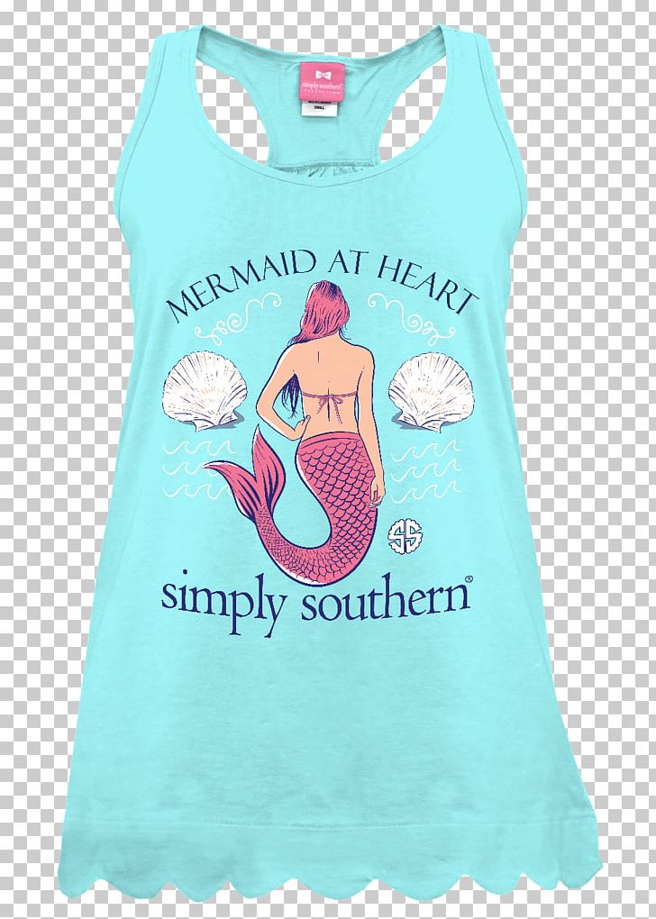 T-shirt Sleeveless Shirt Top Mermaid Clothing PNG, Clipart, Active Tank, Aqua, Baby Products, Baby Toddler Clothing, Blue Free PNG Download