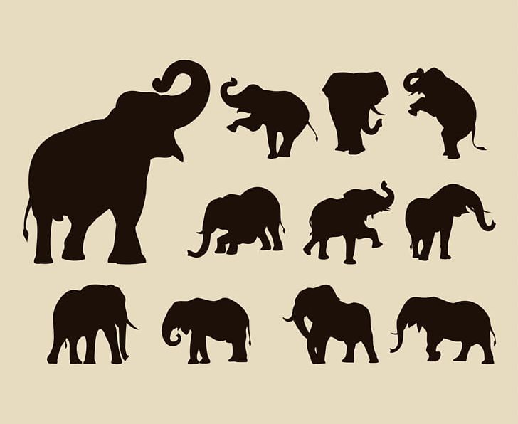 African Elephant Indian Elephant Silhouette PNG, Clipart, African Elephant, Animal, Animals, Asian Elephant, Cattle Like Mammal Free PNG Download
