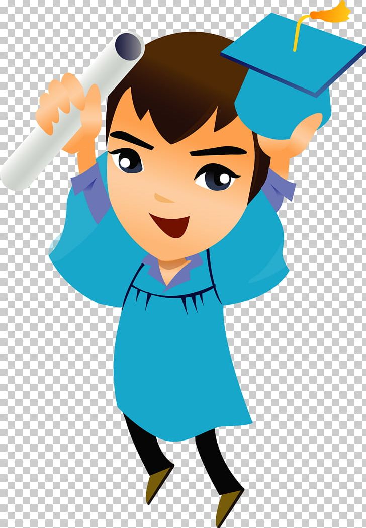 Graduation Ceremony Licentiate Animation PNG, Clipart, Academic Degree, Animation, Art, Blue, Boy Free PNG Download