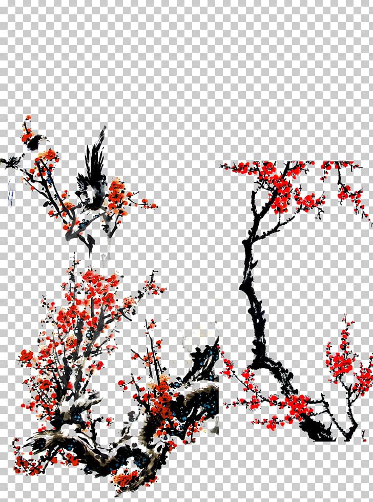 Plum Blossom PNG, Clipart, Antiquity, Art, Bloom, Branch, Color Ink Free PNG Download