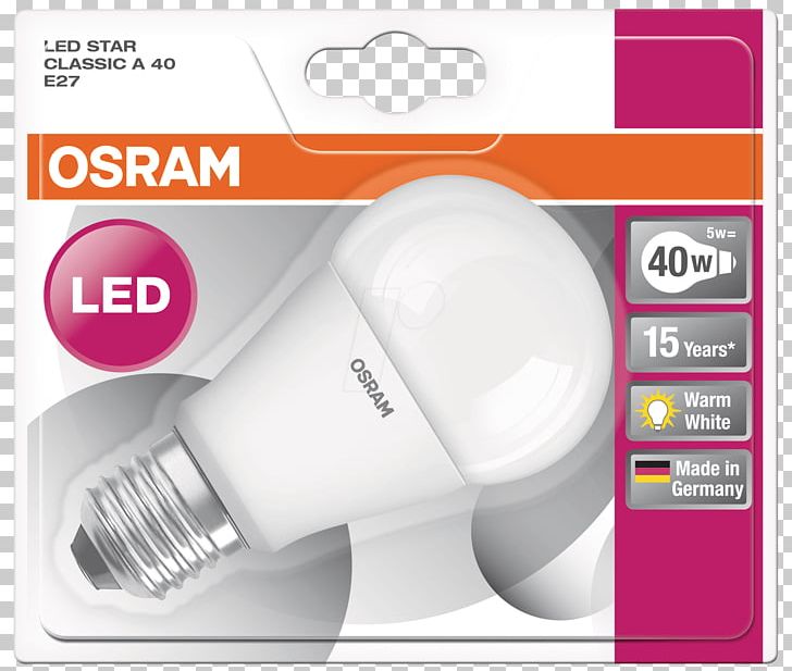 Incandescent Light Bulb LED Lamp Osram PNG, Clipart, 5 W, Bipin Lamp Base, Dimmer, E 27, Edison Screw Free PNG Download