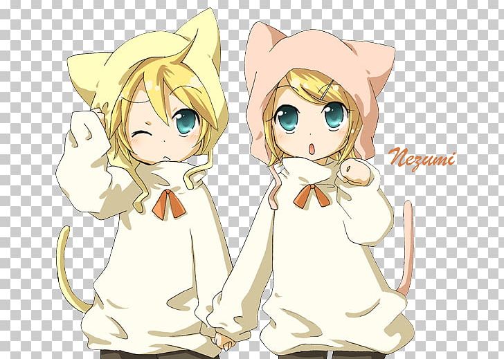 Kagamine Rin/Len Hatsune Miku Vocaloid Megpoid PNG, Clipart, Anime, Carnivoran, Cartoon, Cat Like Mammal, Chibi Free PNG Download