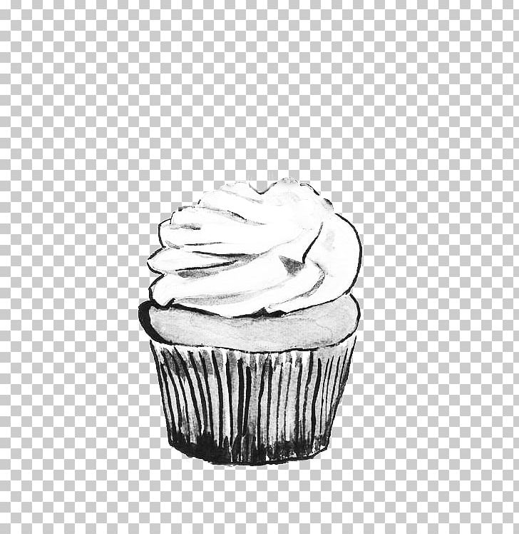 Cupcake /m/02csf Product Flavor By Bob Holmes PNG, Clipart, Baking, Baking Cup, Black, Black And White, Buttercream Free PNG Download