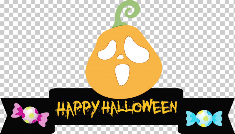 Logo Cartoon Yellow Meter Happiness PNG, Clipart, Cartoon, Fruit, Happiness, Happy Halloween Banner, Logo Free PNG Download