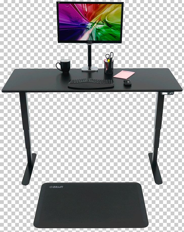 Standing Desk Luxor Pneumatic Adjustable Round Pedestal Table PNG, Clipart, Angle, Computer, Computer Monitor Accessory, Desk, Desktop Computer Free PNG Download