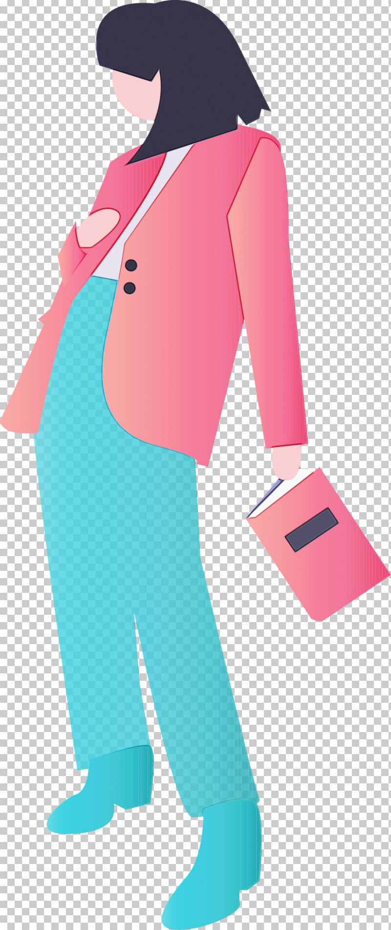 Pink Standing Outerwear Trousers Sleeve PNG, Clipart, Book, Girl, Jacket, Outerwear, Paint Free PNG Download