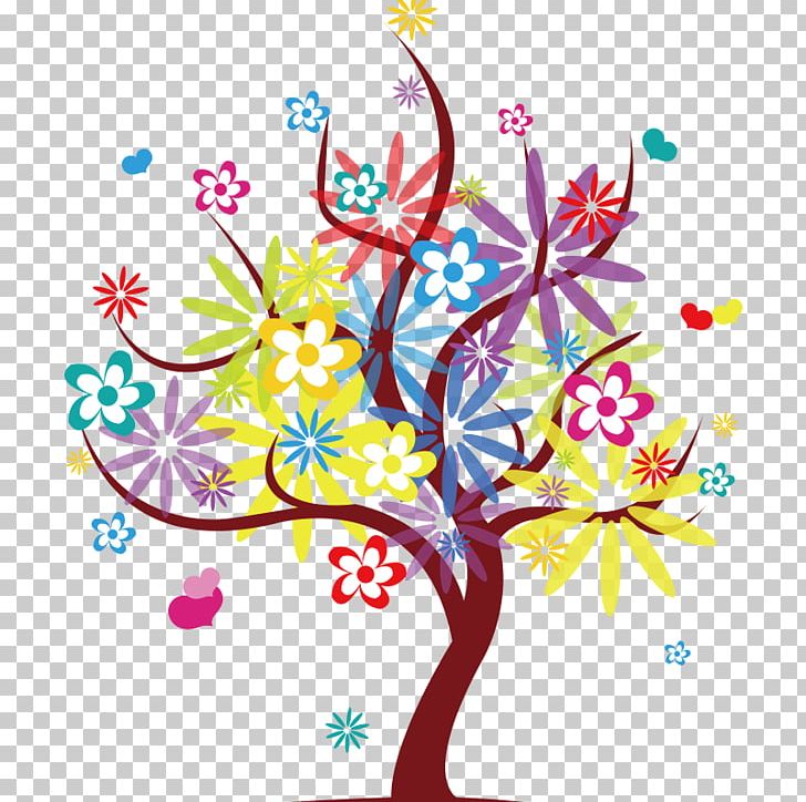 Floral Design Drawing Tree Cartoon PNG, Clipart, Art, Branch, Christmas Tree, Color, Family Tree Free PNG Download