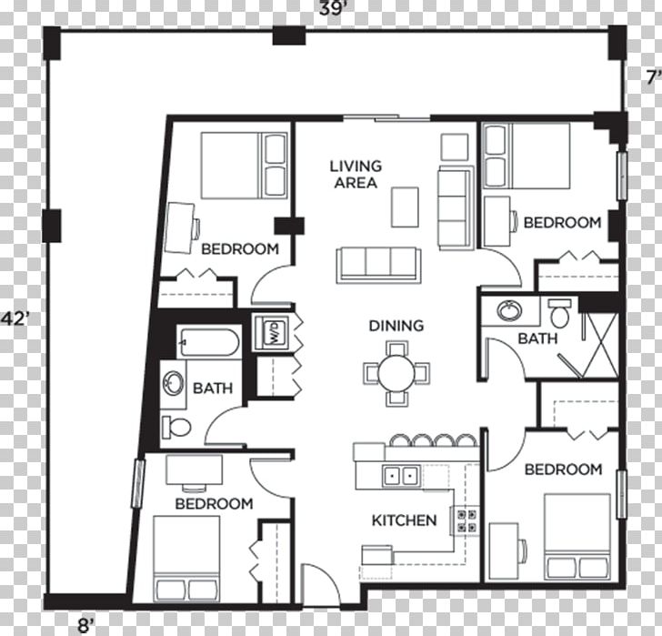 Floor Plan White PNG, Clipart, Angle, Area, Bed Floor Plan, Black And White, Diagram Free PNG Download