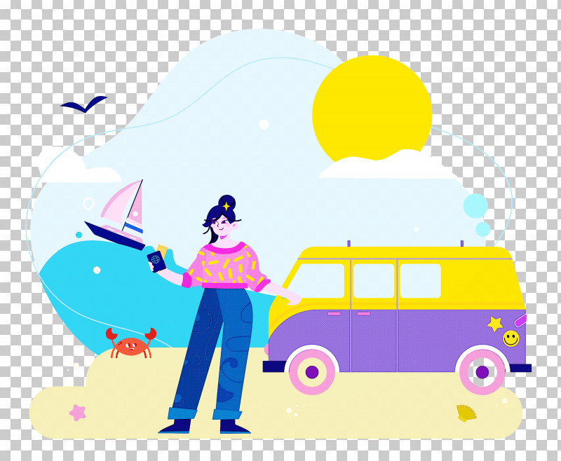 Seashore Day Vacation Travel PNG, Clipart, Behavior, Cartoon, Happiness, Human, Line Free PNG Download