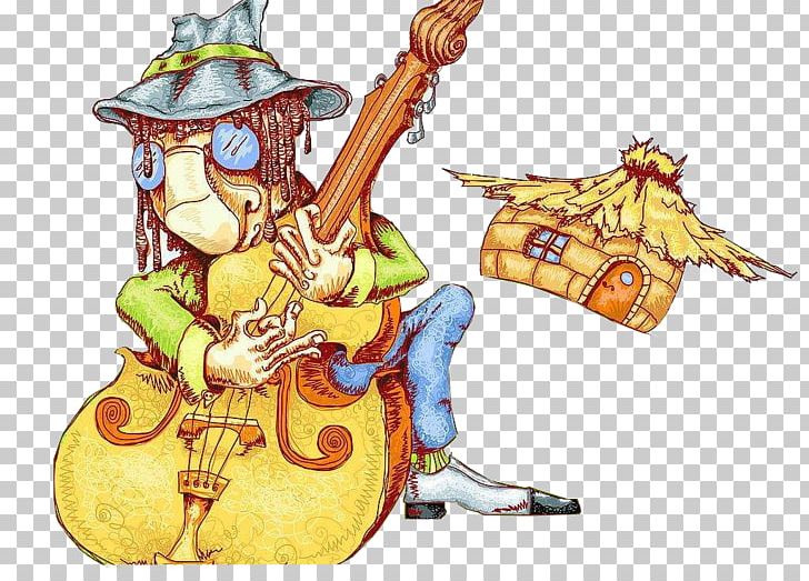Drawing Double Bass Musical Instrument Illustration PNG, Clipart, Blues, Cartoon, Double Bass, Early Childhood Education, Fictional Character Free PNG Download