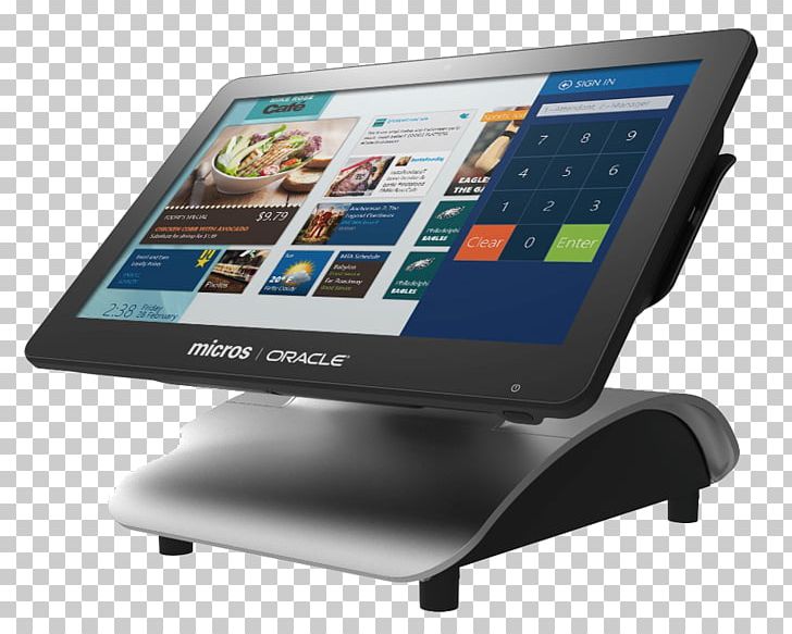 Point Of Sale Micros Systems POS Solutions Tablet Computers Oracle Corporation PNG, Clipart, Business, Computer Monitor Accessory, Electronic Device, Electronics, Gadget Free PNG Download