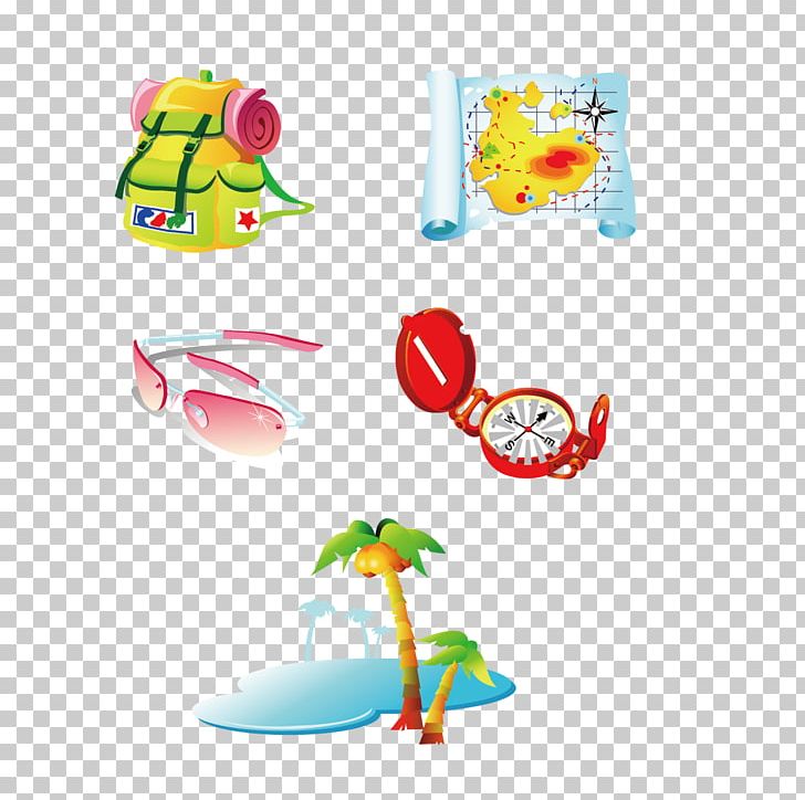 Travel Icon PNG, Clipart, Area, Backpack, Coconut Tree, Compass, Creative Background Free PNG Download