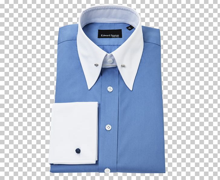 Dress Shirt Blue Collar Pin Cuff PNG, Clipart, Blue, Brand, Button, Clothing, Collar Free PNG Download