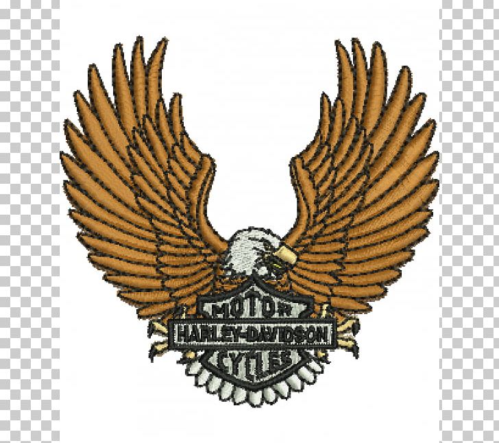 Eagle Harley-Davidson Embroidery Logo PNG, Clipart, Animals, Badge, Beak, Bird, Bird Of Prey Free PNG Download