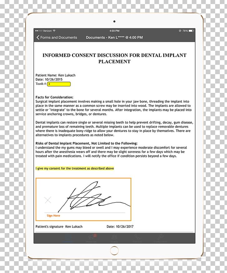 Informed Consent Paper Web Page IPad PNG, Clipart, Area, Brand, Consent, Dentistry, Document Free PNG Download