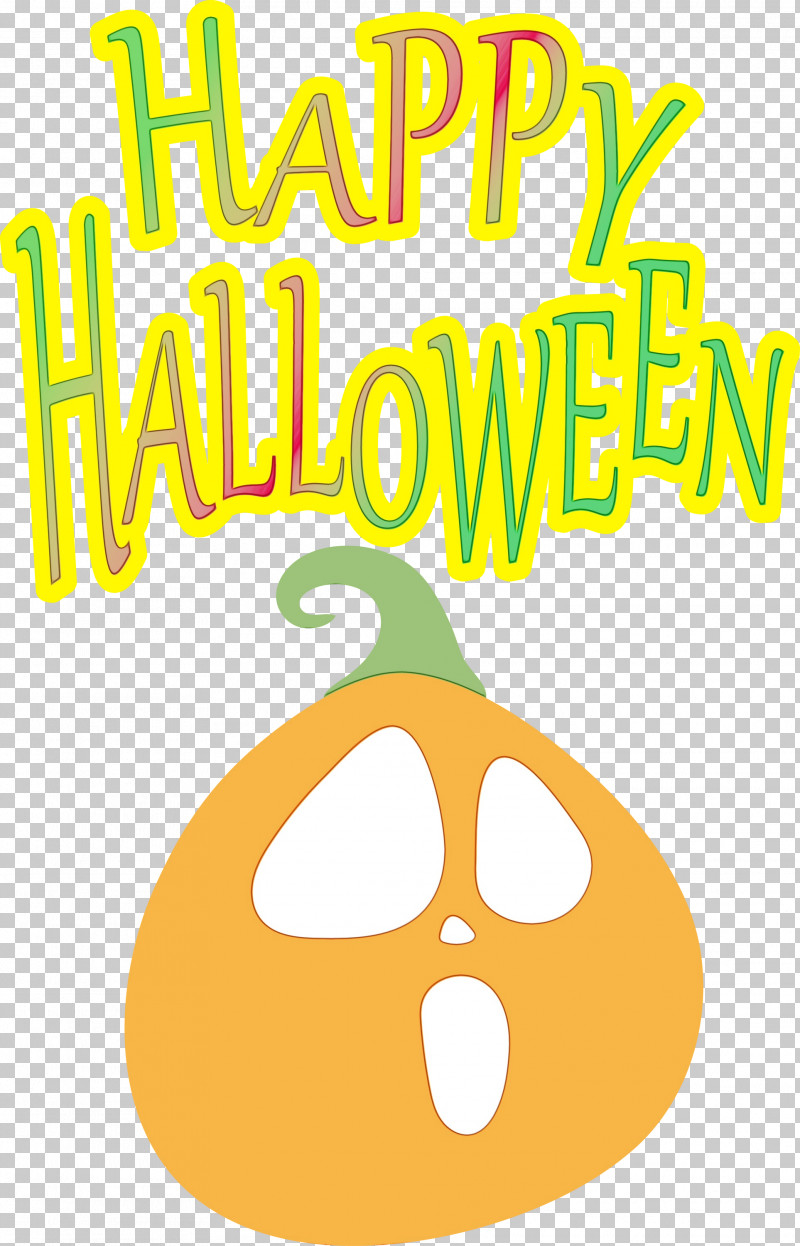 Logo Cartoon Yellow Line Happiness PNG, Clipart, Cartoon, Fruit, Geometry, Happiness, Happy Halloween Free PNG Download