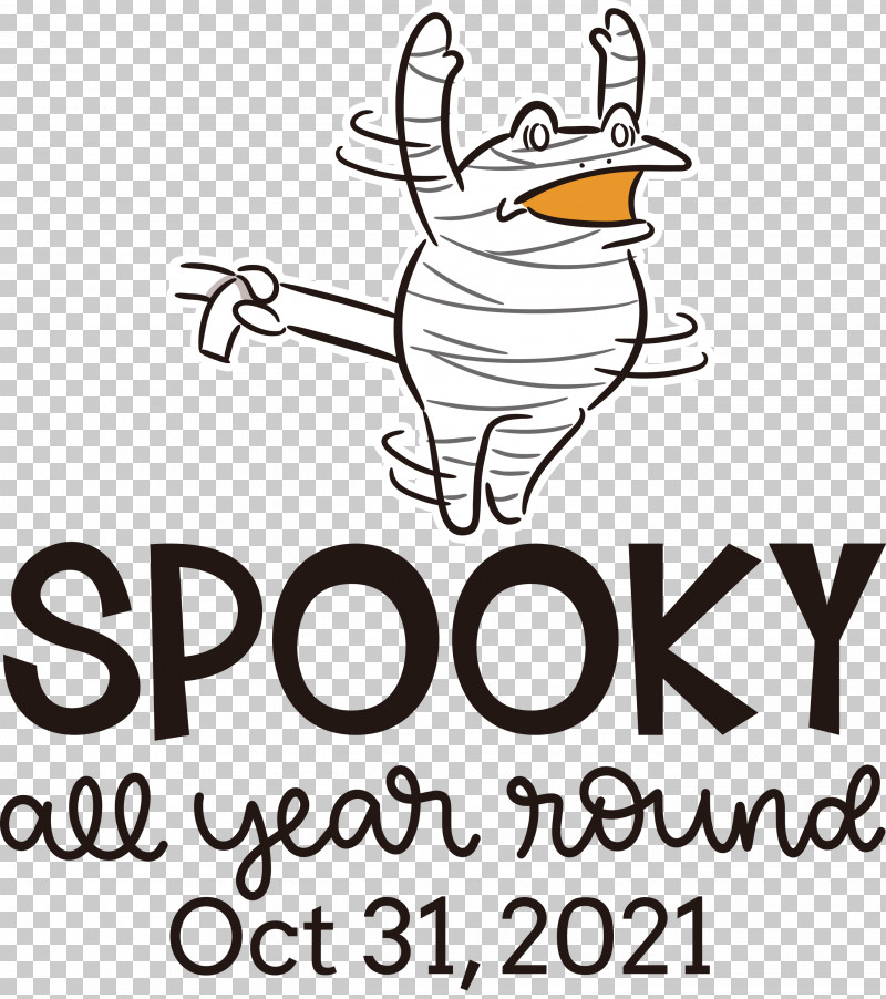 Spooky Halloween PNG, Clipart, Beak, Behavior, Black And White, Cartoon, Halloween Free PNG Download