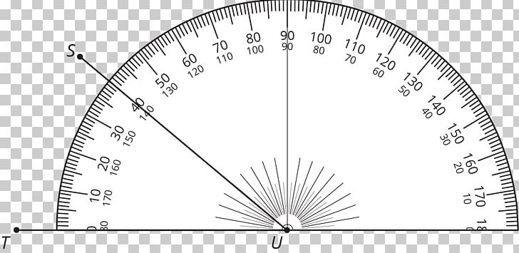 Protractor Measurement Geometry Angle Ruler PNG, Clipart, Accuracy And Precision, Angle, Area, Black And White, Circle Free PNG Download