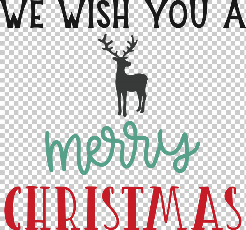 Merry Christmas Wish You A Merry Christmas PNG, Clipart, Antler, Biology, Deer, Line, Logo Free PNG Download