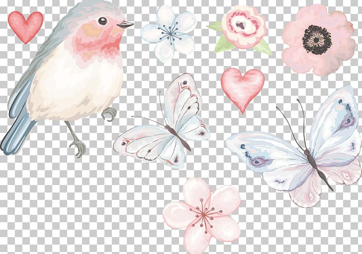 Bird European Robin Flower Euclidean PNG, Clipart, Animals, Beak, Birds, Color, Encapsulated Postscript Free PNG Download