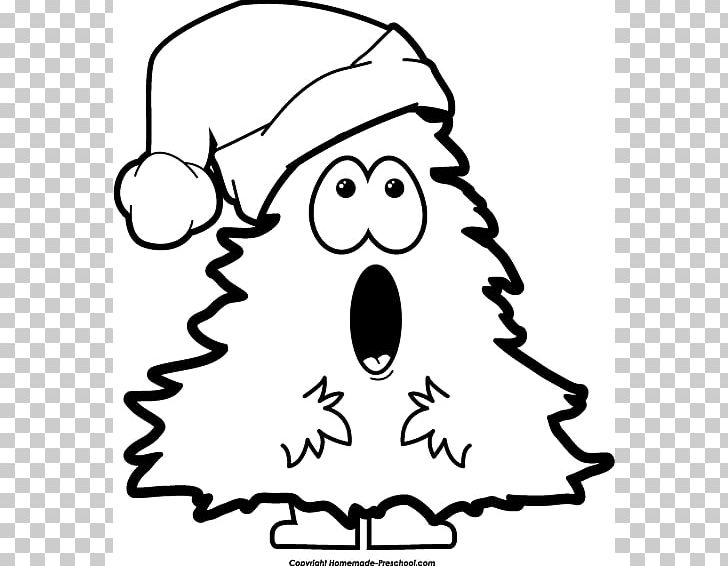 Christmas Tree Santa Claus Black And White PNG, Clipart, Angel, Black, Christmas Lights, Christmas Stocking, Face Free PNG Download