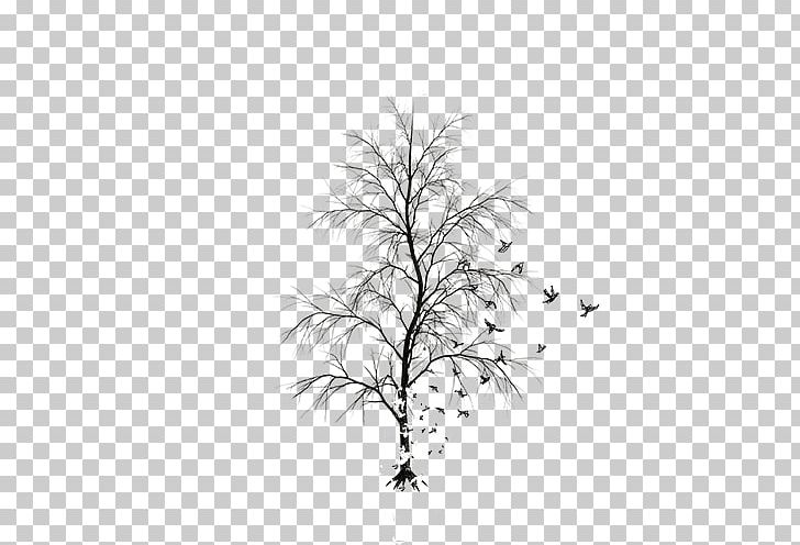 Twig White Leaf Black Pattern PNG, Clipart, Autumn Tree, Black, Black And White, Branch, Christmas Tree Free PNG Download