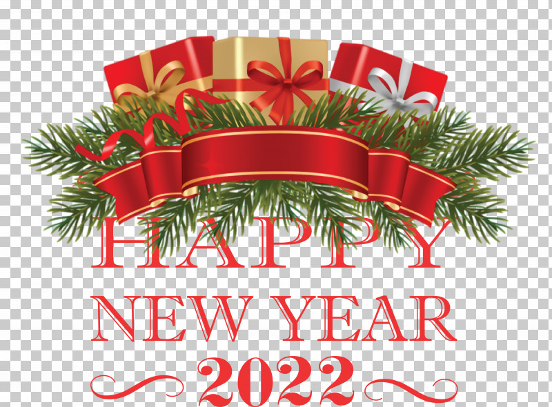 Happy New Year 2022 Wishes With Gift Boxes PNG, Clipart, Bauble, Christmas Day, Meter, Ornament, Pine Free PNG Download