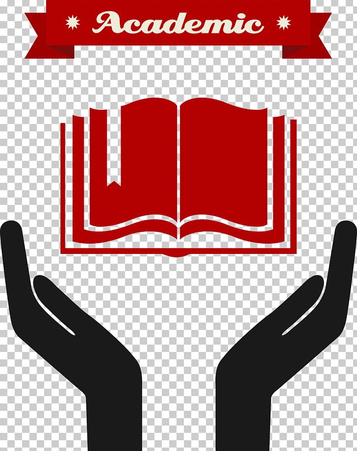 A Hand And Book LOGO PNG, Clipart, Academy, Area, Bookmark, Brand, Cartoon Free PNG Download