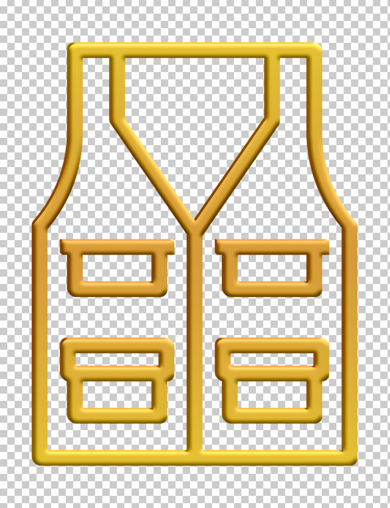 Clothes Icon Vest Icon PNG, Clipart, Clothes Icon, Line, Vest Icon, Yellow Free PNG Download