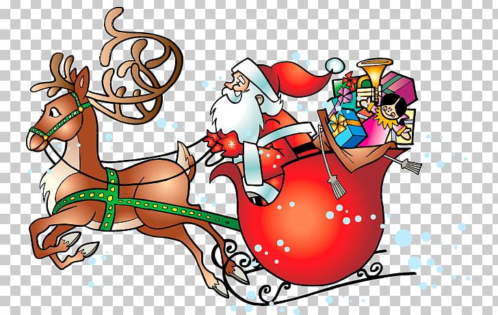 Santa Claus's Reindeer Père Noël Santa Claus's Reindeer Christmas PNG, Clipart,  Free PNG Download