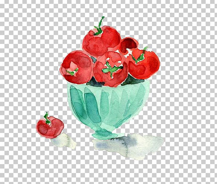 Watercolor Painting Tomato Illustration PNG, Clipart, Art, Cartoon, Cherry Tomato, Creative, Etsy Free PNG Download